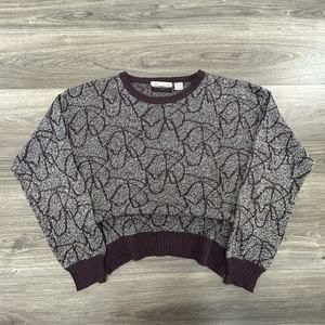 Vintage Grandpa Art Sweater Adult Large Abstract Grunge Skater Colorful 90s